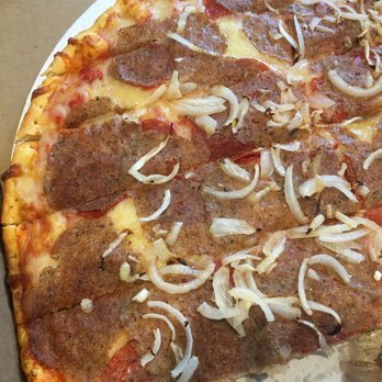 Lorobi's Pizza - a pizza with meat and onions - Pizza Near Me - Saint Albans, West Virginia Lorobi's Pizza - a pizza with meat and onions - Pizza Near Me - Saint Albans, West Virginia