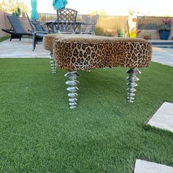 Heavy metal silver spiral legs