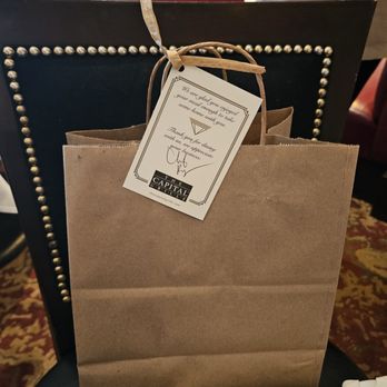 The Capital Grille - To go bone featuring the cutest purse to exist - Steakhouses Near Me - Minneapolis, Minnesota The Capital Grille - To go bone featuring the cutest purse to exist - Steakhouses Near Me - Minneapolis, Minnesota