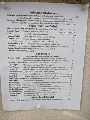 Menu photo 5 The Lobster Shack Ogunquit, ME