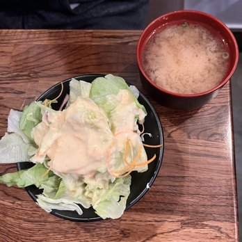 Asaka Sushi & Bar - Salad + miso soup - Sushi Bars Near Me - Berkeley, California Asaka Sushi & Bar - Salad + miso soup - Sushi Bars Near Me - Berkeley, California