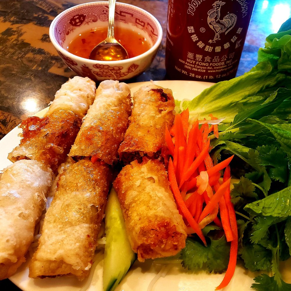 Saigon Landing - Pork crispy rolls and bonus for bring Gluten-free - Vietnamese Near Me - Evergreen, Colorado Saigon Landing - Pork crispy rolls and bonus for bring Gluten-free - Vietnamese Near Me - Evergreen, Colorado
