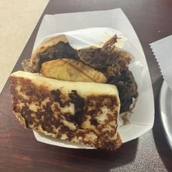 Chamos Grill - Arepa--huge and so good. A LOT of meat.
