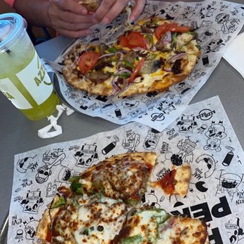 Azzip Pizza - Italian Stallion and Potato Head (added tomatoes) pizza - Pizza Near Me - Owensboro, Kentucky