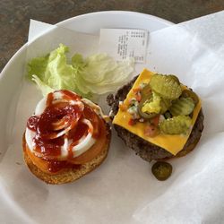 Burger-Tex - 8 oz burger with cheese dressed