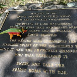 Dave Moore Nature Area - Trail head sign