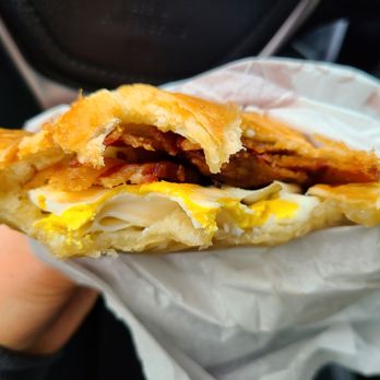 Christy's Donuts - Bacon and egg croissant with tons of bacon! Yummmm - Donuts Near Me - Milpitas, California Christy's Donuts - Bacon and egg croissant with tons of bacon! Yummmm - Donuts Near Me - Milpitas, California