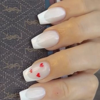 Ivy's Nails - French tip for Valentine's Day! - Nail Salons Near Me - Santa Clara, California Ivy's Nails - French tip for Valentine's Day! - Nail Salons Near Me - Santa Clara, California