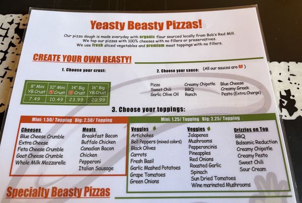 Menu photo 1 Yeasty Beasty Monmouth, OR