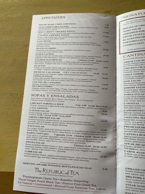 Menu photo 8 The Cantina Mill Valley, CA