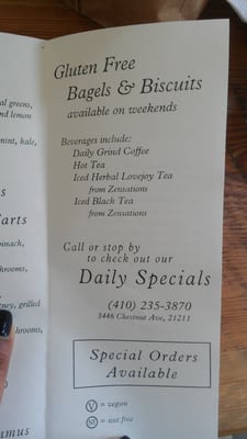 Menu photo 6 Harmony Bakery Baltimore, MD
