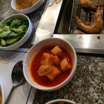 Cham Soot Gol - Pickled radish Bok Chou Kim Chee potato salad prawns - Barbeque Near Me - Garden Grove, California