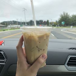 Coffeehouse Cafe - Iced latte with caramel shot