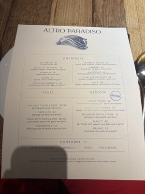 Menu photo 3 Altro Paradiso New York, NY Menu photo 3 Altro Paradiso New York, NY