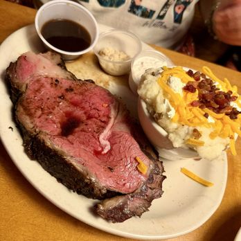 Texas Roadhouse - Prime Rib with loaded mashed potatoes - Barbeque Near Me - Elk Grove, California Texas Roadhouse - Prime Rib with loaded mashed potatoes - Barbeque Near Me - Elk Grove, California