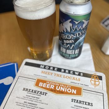 Hudson Valley Beer Union - Mophop #5 and Adirondack bear naked ale - Beer Bar Near Me - Albany, New York Hudson Valley Beer Union - Mophop #5 and Adirondack bear naked ale - Beer Bar Near Me - Albany, New York