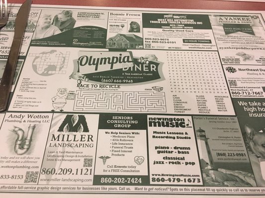 Menu photo 8 Olympia Diner Newington, CT