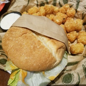 Hops n Drops - Triple Threat Crispy Chicken Sandwich for $13.95. - American Near Me - Snohomish, Washington Hops n Drops - Triple Threat Crispy Chicken Sandwich for $13.95. - American Near Me - Snohomish, Washington