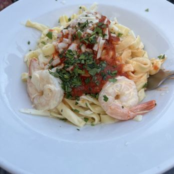 Buona Forchetta - Fettuccine with Buona Forchetta sauce and shrimp - Pizza Near Me - Encinitas, California