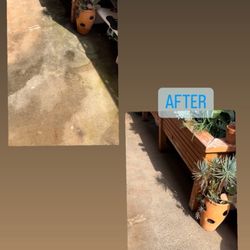 Supa Urgent Wash - Beforr and After Picture of Concrete Walkway