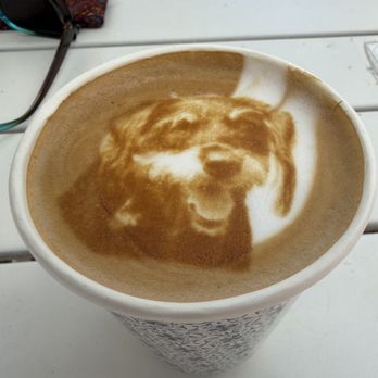 Café Georgetown - Custom latte art -- my dog!! - Coffee & Tea Near Me - Washington, DC, District of Columbia