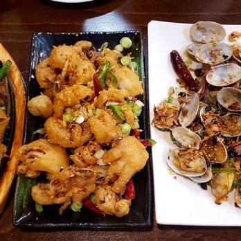 Sidewalk Kitchen - Sizzling intestines, baby octopus with salt and pepper, clams with crispy minced garlic xo sauce - Chinese Near Me - Minneapolis, Minnesota Sidewalk Kitchen - Sizzling intestines, baby octopus with salt and pepper, clams with crispy minced garlic xo sauce - Chinese Near Me - Minneapolis, Minnesota