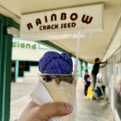 Rainbow Crack Seed - Halo-halo with ube ice cream.