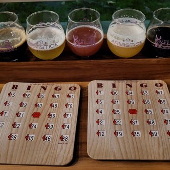 Armistice Brewing Company - Flights during bingo night. - Breweries Near Me - Richmond, California Armistice Brewing Company - Flights during bingo night. - Breweries Near Me - Richmond, California
