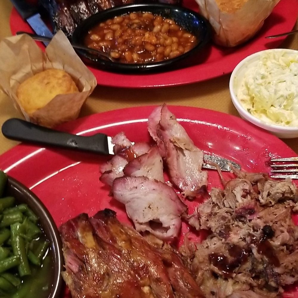 Sonny's BBQ - We started digging in right away because it looked and smelled so good. So this is after a few bites. It is amazing food!!! - Barbeque Near Me - Palatka, Florida Sonny's BBQ - We started digging in right away because it looked and smelled so good. So this is after a few bites. It is amazing food!!! - Barbeque Near Me - Palatka, Florida