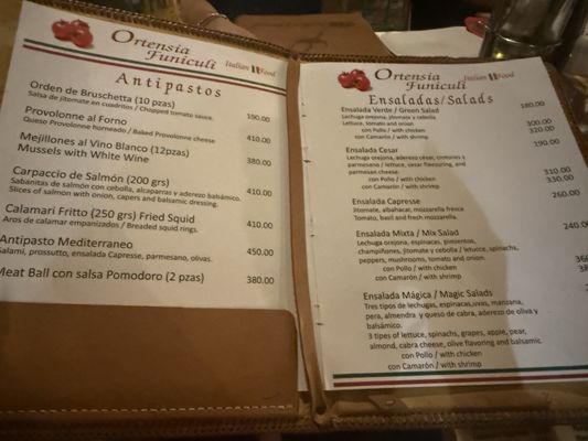 Menu photo 1 Ortensia Funiculi Puerto Vallarta, JAL
