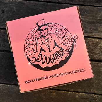 Voodoo Doughnut - The iconic pink donut boxes - fits 8 donuts - Bakeries Near Me - Orlando, Florida Voodoo Doughnut - The iconic pink donut boxes - fits 8 donuts - Bakeries Near Me - Orlando, Florida