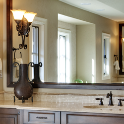 King David Gallery - Mirrored Vanities and Glass Backsplashes