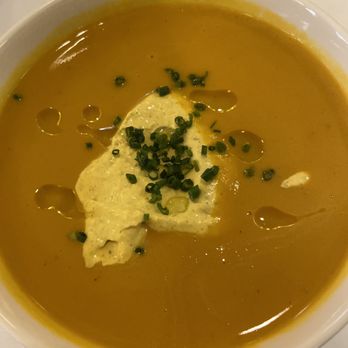 The Odeon - Roasted Carrot and Coconut Soup - New American Near Me - New York, New York The Odeon - Roasted Carrot and Coconut Soup - New American Near Me - New York, New York