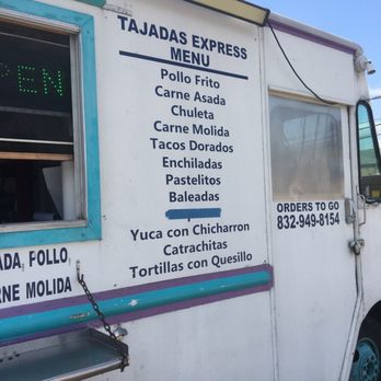 Tajadas Express - a food truck parked in a parking lot - Food Trucks Near Me - Houston, Texas Tajadas Express - a food truck parked in a parking lot - Food Trucks Near Me - Houston, Texas