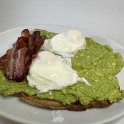Belly Café - Avocado Smash with an extra side of smokey bacon