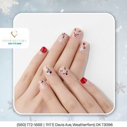 Diamond Nails - Step into the holidays with nails that radiate elegance and joy for every celebration.
