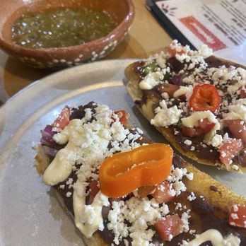 Los Chilaquiles Mexican Breakfast - Starter, Bolio with black beans and queso fresco - Mexican Near Me - Reno, Nevada