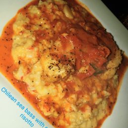 Chilean sea bass with crawfish risotto
