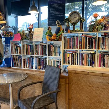 Paradise Yogurt - Seating area with small library - Ice Cream & Frozen Yogurt Near Me - San Diego, California Paradise Yogurt - Seating area with small library - Ice Cream & Frozen Yogurt Near Me - San Diego, California