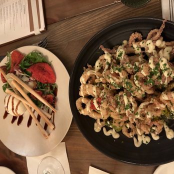 Grove at Briar Barn Inn  - Burrata and calamari - New American Near Me - Rowley, Massachusetts