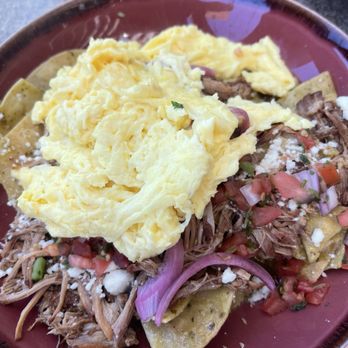 Corkfire Kitchen - Chilaquiles with carnitas - New American Near Me - Temecula, California Corkfire Kitchen - Chilaquiles with carnitas - New American Near Me - Temecula, California