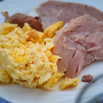Katch Bistro - over cooked soggy eggs and ham from carving Station - Bars Near Me - Clearwater, Florida Katch Bistro - over cooked soggy eggs and ham from carving Station - Bars Near Me - Clearwater, Florida