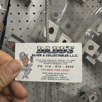 Dadds Silver And Collectibles - BIZ Cards - Hobby Shops Near Me - Orange, California Dadds Silver And Collectibles - BIZ Cards - Hobby Shops Near Me - Orange, California