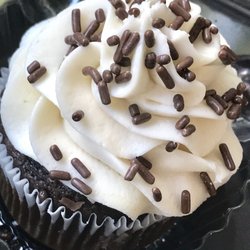 Chocolate Cupcake with Buttercream Icing and Chocolate Sprinkles