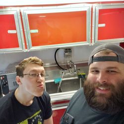 Mikes BBQ Company - Mike and his BBQ goon, Cameron