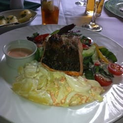 Penventon Park Hotel - Delicious grilled salmon served on a bed of salad with locally grown new potatoes