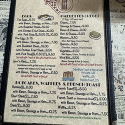 Hickman's Restaurant - Breakfast menu