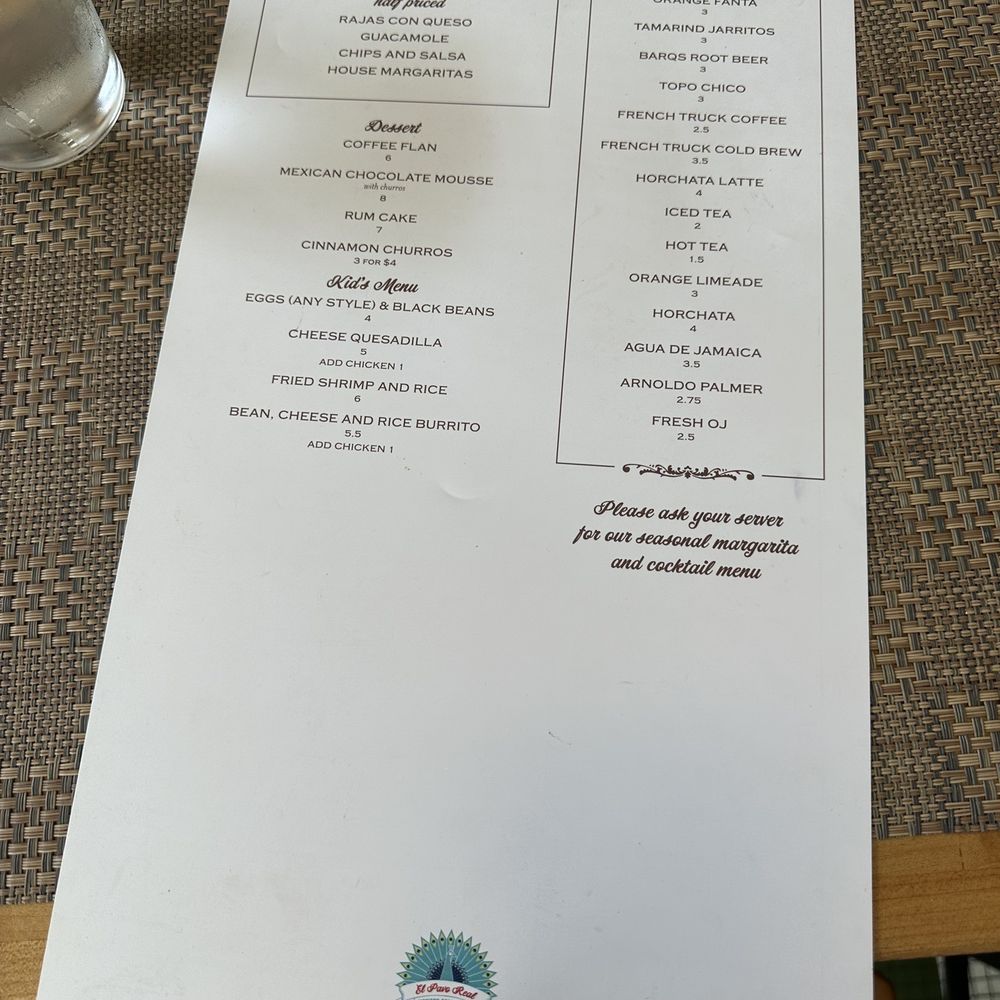 El Pavo Real - Menu 9/2023 - Mexican Near Me - New Orleans, Louisiana