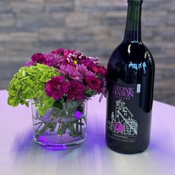 Stonemason Cellars - a bottle of wine and flowers - Wine Tasting Room Near Me - Santa Rosa, California Stonemason Cellars - a bottle of wine and flowers - Wine Tasting Room Near Me - Santa Rosa, California