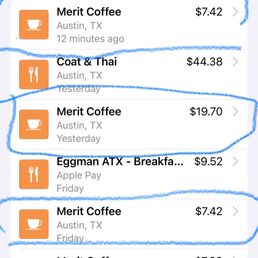Receipt that I was at this place 3 days in a row.